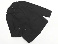 KUMIKYOKU 組曲 ウール混 スタンドカラー コート size2/黒 ◇■ レディース