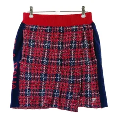 サイズ：L FILA GOLF フィラゴルフ  ニットスカート チェック柄 レッド系 [240101603029] ゴルフウェア レディース ストスト