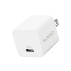 エレコム USB 充電器 PD対応 20W Type-C ×1ポート 小型 軽量 iPhone iPad スマートフォン Android 各種対応 PSE認証商品 ホワイト