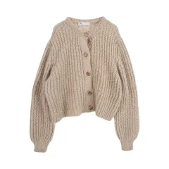 ザラ (WOMEN - S) ヘビー ウール ブレンド ニット カーディガン