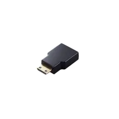 HDMI 変換アダプタ 【 Mini HDMI (タイプC) オス to HDMI (タイプA) メス 】 4K 60P スリムコネクタ RoHS指令準拠 ブラック ELECOM