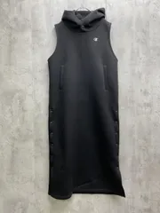 Champion チャンピオン ノースリーブ フード ワンピース sizeM/黒 ◇■レディース
