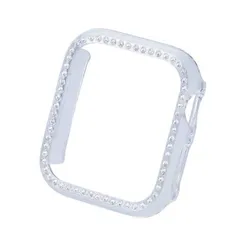 アップルウォッチ カバー Apple Watch SE ( 第2世代 / 第1世代 ) / Series 6 / 5 / 4 [ 40mm ] バンパー ハード ケース 側面保護 ラインストーン クリア