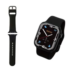 エレコム アップルウォッチ バンド シリコン Apple Watch  Series 7 41/40/38mm ブラック