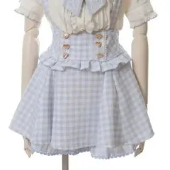 新品 正規品 LIZ LISA リズリサ ギンガム サスペンダースカート 旧 Ver. ブルー 出品