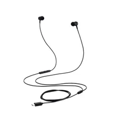 タイプC イヤホン 有線 マイク付き カナル型 断線しにくい高耐久 通話対応 音量調整 【 USB Type-C ポート搭載 iPhone iPad Android 他対応 】 ブラック