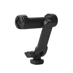 エレコム スマホホルダー 三脚 カメラマウント 360度回転 コールドシュー付き 1/4ネジ穴 iPhone Android 一眼レフ対応 軽量 コンパクト ブラック P-STCBK