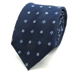 パーフェクトスーツ ブランド ネクタイ ドット柄　花柄 シルク PO メンズ ネイビー P.S.FA 【中古】