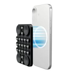 エレコム スマホホルダー 吸盤 MagSafe対応 iPhone用 強力固定 動画視聴 自撮り 壁鏡ガラス貼付 シリコン コンパクト TakoPita ブラック P-TKPTMAG01BK