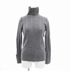 ファヴォリ favori リブニット カットソー ハイネック 長袖 38 グレー /VU□ 0416