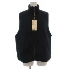 無印良品 良品計画 タグ付き ボアフリースベスト ジップアップ ストレッチ M ダークネイビー /GV