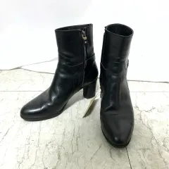 サルヴァトーレ フェラガモ ブラック アンクル ブーツ 220-225 レディース 靴 イタリア ヴィンテージ