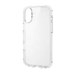 エレコム iPhone16Plus ケース ハイブリッド 衝撃吸収 軽量 薄型 ストラップホール付 硬度5H TOUGH SLIM LITE クリア PM-A24BTSLACR