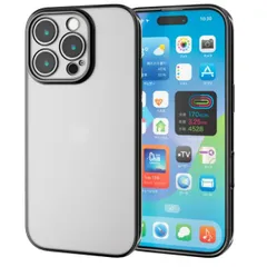 エレコム iPhone 16 Pro ケース ソフト カバー カメラレンズ保護設計 極限保護 メタリックブラック PM-A24CUCTMKBK