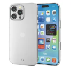 エレコム iPhone16ProMax ケース ソフト カバー 衝撃吸収 薄型 カメラレンズ保護設計 ストラップホール付 クリア PM-A24DUCTCR