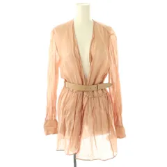 デプレ DES PRES トゥモローランド ラミー カシュクールロングブラウス チュニック 36 ピンクベージュ /ES ■OS