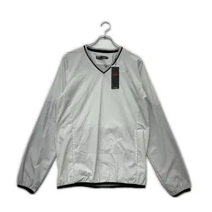 未使用品 メンズ スリクソンbyデサント SRIXON by DESCENTE ウィンドブレーカー L ライトグレー Vネック プルオーバー