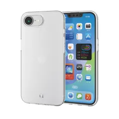 エレコム iPhone 16e ソフトケース メタルステッカー付 PM-A25SUCTCR