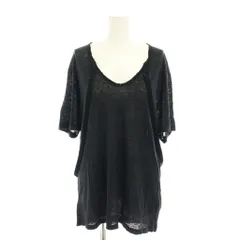 ニールバレット Neil Barrett カットソー Tシャツ ラウンドネック 半袖 サスペンダー 麻 リネン XL 黒 ブラック BJE51 0505 /YT