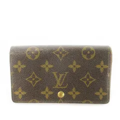 ルイヴィトン LOUIS VUITTON ポルトモネ ビエ トレゾール 二つ折り財布 ウォレット 小銭入れあり PVC レザー 革 モノグラム ロゴ 茶 ブラウン /CK29 ■GY18