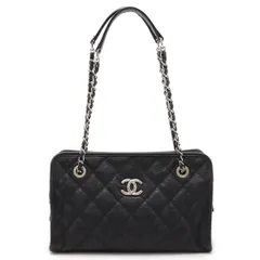 CHANEL シャネル フレンチリビエラ マトラッセ ココマーク ショルダーバッグ チェーンショルダーバッグ キャビアスキン ブラック 黒 A66805