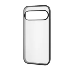 Google Pixel 9 / 9 Pro ケース ソフト カバー 衝撃吸収 カメラレンズ保護設計 ワイヤレス充電可 メタリックフレーム 極み設計 メタリックブラック