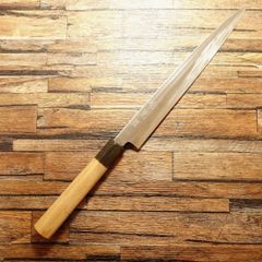 竹晃 薄刃包丁 研ぎ済 水牛柄 片刃 菜切り 桂むき 別打 180mm - メルカリ