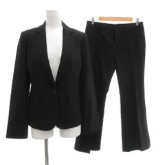 イネド INED Marzotto セットアップ スーツ ジャケット 9 パンツ 11 背抜き シングル 黒 ブラック 春夏 /AEのサムネイル