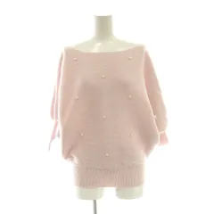 ミシェルマカロン michell Macaron パール ニット セーター F ピンク /SS ■OS