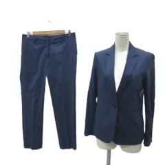 ジョセフ JOSEPH スーツ セットアップ 上下 38 M 紺 ネイビー 無地 テーラードジャケット シングルボタン ミドル丈 スラックスパンツ アンクル丈 JK.JR.BM.0432 /YS31 ■GY58