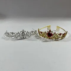 ★  ティアラ 2点まとめ売り ブライダル 結婚式 卒業式 髪飾り ヘアアクセサリー シルバー系 ゴールド系 現状品