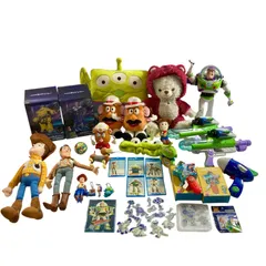 ★ トイストーリー グッズ  約30点 まとめ商品 おもちゃ ぬいぐるみ キーホルダー ステッカー など ウッディー バズ グリーメン 現状品