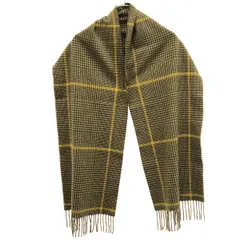 Joshua Ellis ジョシュア エリス カシミヤ チェックマフラー  ベージュ