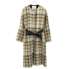 ANAYI アナイ シャギーチェックノーカラーコート 102027-17-310-11-380 ベージュ系 38