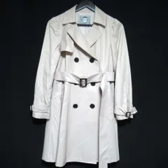 美品 Rirandture リランドチュール ダブルブレスト ベルテッド トレンチコート 87124401 サイズ2 ピンクベージュ レディース 古着 中古 USED