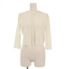 フォクシー FOXEY カーディガン ボレロ 七分袖 クロップド丈 38 白 39351 /KH