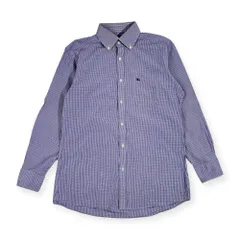 BURBERRY LONDON バーバリー ロンドン チェック BD ボタンダウン 長袖シャツ M/パープル系 メンズ