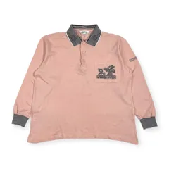 GREENCLUBS グリーンクラブ ワーナー コラボ 鹿の子 長袖 ポロシャツ 3/ピンク系 メンズ ライカ