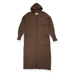 ADAM ET ROPE アダムエロペ フード ウール ニット ロング カーディガン 羽織 F/ブラウン レディース