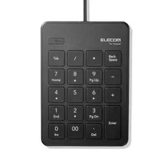 エレコム 有線ﾃﾝｷｰパッド ﾊﾟﾝﾀｸﾞﾗﾌ 薄型 ブラック