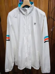 アディダス 白 ウィンドブレーカー ジャケット