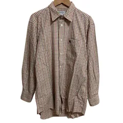 美品 BURBERRYS バーバリー ヴィンテージ チェック柄 ロングスリーブ シャツ Mサイズ マルチカラー メンズ 古着 中古 USED