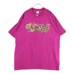 SUPREME (シュプリーム) 20SS Paint Logo Tee ペイント ロゴ 半袖Tシャツ カットソー パープル