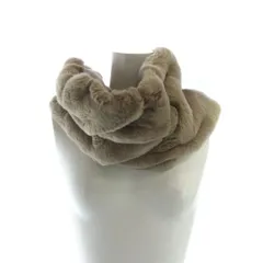 アルマーニ コレツィオーニ ARMANI COLLEZIONI スヌード マフラー ティペット ラビットファー S グレー ベージュ ■GY18 /MQ