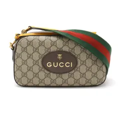 GUCCI グッチ GGスモール GGスプリーム ネオヴィンテージ メッセンジャーバッグ ショルダーバッグ 2WAY クラッチバッグ PVC ベージュ 476466
