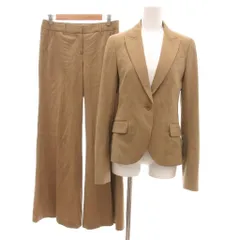 セオリー Theory セットアップ テーラードジャケット スラックス ワイドパンツ 2 茶 ブラウン /JS ■GY53