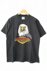ハーレーダビッドソン HARLEY DAVIDSON 80s EAGLE TEE イーグル プリント 半袖 Tシャツ M 黒 ブラック ブランド古着ベクトル 中古260117