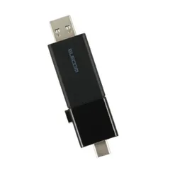 エレコム USBメモリ 64GB USB3.2 Gen1 ( USB Type-C / USB-A 両対応 ) スライド式 高速データ転送 セキュリティソフト使用可 ブラック MF-WSAU3064GBK  【佐川急便にて5営業日以内発送】