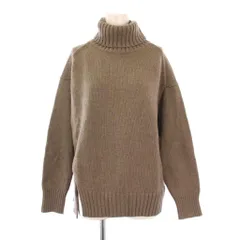 シップス SHIPS ニット セーター 長袖 タートルネック 無地 ワンカラー ウール混 S 茶 ブラウン /BB