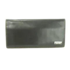 バーバリーブラックレーベル BURBERRY BLACK LABEL 長財布 ロングウォレット 二つ折り 小銭入れあり レザー 革 ステッチ ロゴ 茶 ブラウン /AO14 ■GY18のサムネイル